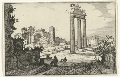 Tempel von Castor und Pollux und die Basilika von Konstantin