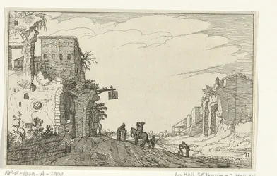 Weg zwischen Ruinen