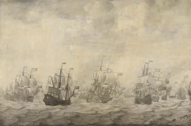 Episode aus der Vier-Tage-Schlacht, 11.-14. Juni 1666, des Zweiten Englisch-Niederländischen Krieges, 1665-67