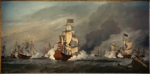Die "Gouden Leeuw" in der Seeschlacht vor Texel, 21. August 1673