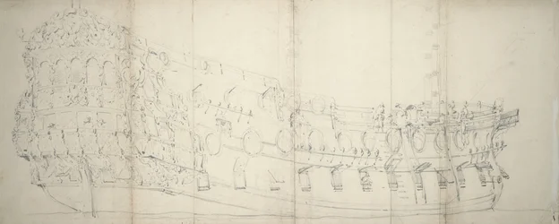 Porträt eines englischen Drittklasseschiffs, ca. 1680