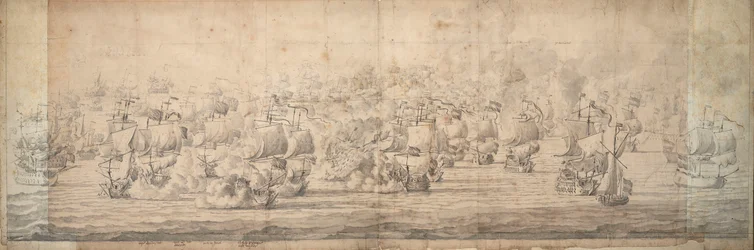 Die Schlacht von Lowestoft, 3.-13. Juni 1665, um 1674