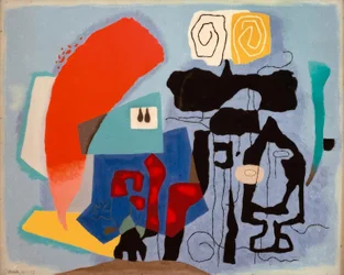 Faust auf Blau