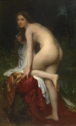 Badende Frau