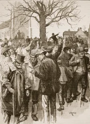 Streik der Landarbeiter in Warwickshire: Versammlung in Whitnash