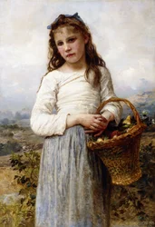 Ein junges Mädchen mit einem Korb voller Früchte, 1905