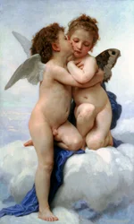 Amor und Psyche als Kinder, Der erste Kuss, 1890
