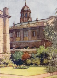 Sheldonian Theatre und Bodleian Library vom Rektorsgarten, Exeter College