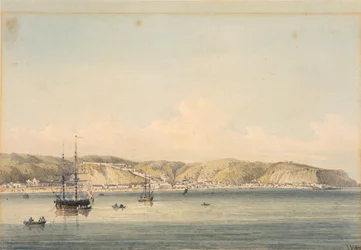 Die Stadt Valparaíso an der Küste von Chile