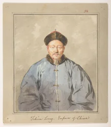 WD 959 Abschnitt 1 f.94, Tchien Lung, Kaiser von China, ca. 1793. Porträt des Kaisers Ch