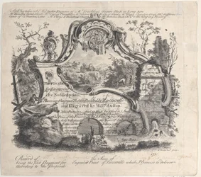 Vorschlag für eine Gravur durch Subskription von einem Originalbild gemalt von Zuccarelle, 1756