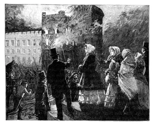 Brand im Turm des Prince of Wales, Schloss Windsor, um 1850, 1888