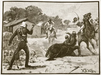 Wie Major Tombs das Victoria-Kreuz gewann, Illustration aus 