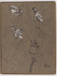 Studien für das Ölgemälde, Die Flagge: Albuhera, 16. Mai 1811