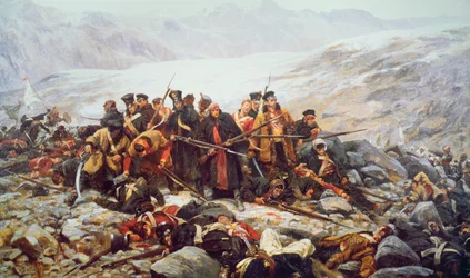Der letzte Widerstand des 44. Regiments bei Gundamuck während des Rückzugs aus Kabul