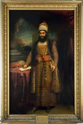 Porträt von Mirza Abul Hassan, persischer Botschafter (1785-1880), vom König von Persien nach England gesandt, 1809