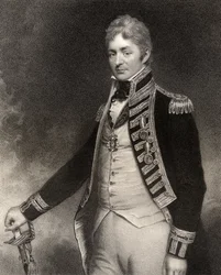 Sir Thomas Troubridge, 1. Baronet, graviert von W. Holl, aus 