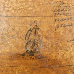 Früher englischer terrestrischer Globus, ca. 1673