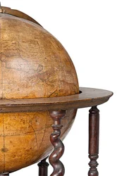 Früher englischer terrestrischer Globus, ca. 1673