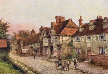 Chiddingstone von der Ecke des Kirchhofs