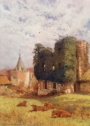 Otford Castle und Kirche