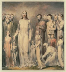 Christus heilt die Frau mit dem Blutfluss