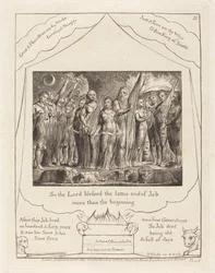 Hiob und seine Frau wiederhergestellt zum Wohlstand, 1825