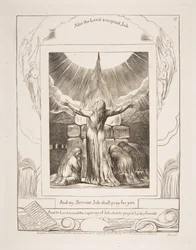 Jobs Opfer, aus Illustrationen zum Buch Hiob (1825-26)