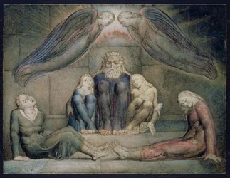 Graf Ugolino und seine Söhne im Gefängnis, Illustration für `Inferno`, Canto 33 aus Dante Alighieris `Göttliche Komödie`, ca. 1827