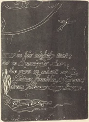 Neudruck aus Fragment der gestrichenen Platte für A Prophecy
