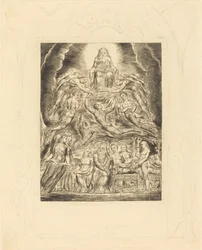 Satan vor dem Thron Gottes