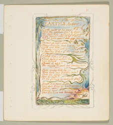 Lieder der Unschuld und der Erfahrung: Antwort der Erde, ca. 1825
