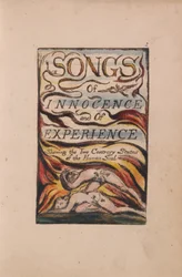Lieder der Unschuld und der Erfahrung, Tafel 2, Kombinierte Titelseite (Bentley 1)