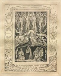 Das Buch Hiob: Pl. 14, Als die Morgensterne zusammen sangen und alle Söhne Gottes..., 1825