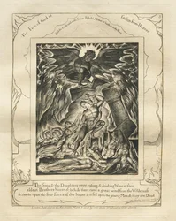 Das Buch Hiob: Pl. 3, Deine Söhne und Töchter aßen und tranken Wein..., 1825