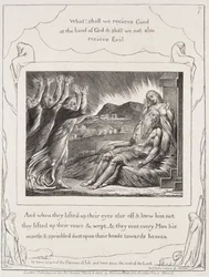 Das Buch Hiob: Pl. 7, Und als sie ihre Augen erhoben