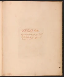 Das Buch Thel, Tafel 1, Thels Motto...