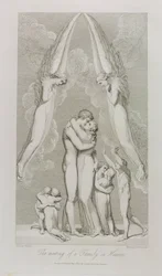 Das Treffen einer Familie im Himmel, Tafel 4, Illustration aus 
