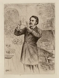 James Cossar Ewart, Professor der Naturgeschichte (Stich)