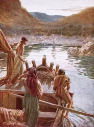 Jesus zeigt sich Petrus und anderen am See Genezareth