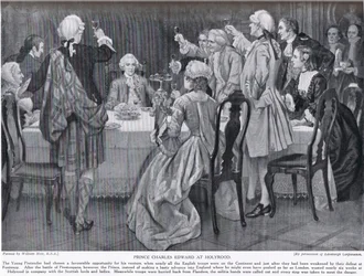 Prinz Charles Edward in Holyrood, Illustration aus 