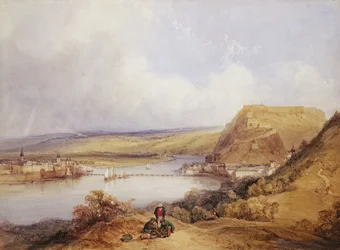 Ehrenbreitstein und Koblenz von den Höhen von Pfaffendorf