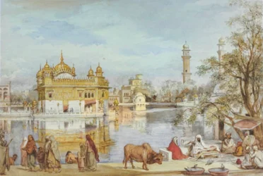 1854 Goldenes Tempelgemälde von William Carpenter