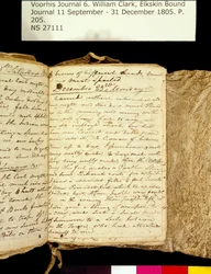 Clark Family Collection - Band 6. Elkskin Journal, Seite 205, 22.-23. Dezember 1805