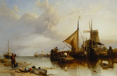 Eine Szene in der Nähe von Monnikendam am Zuiderzee