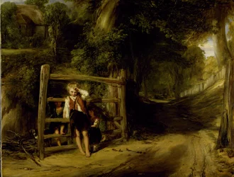 Ländliche Höflichkeit oder „Kommende Ereignisse werfen ihre Schatten voraus“, ca. 1832
