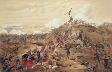 Der Angriff auf Malakoff, Tafel aus 