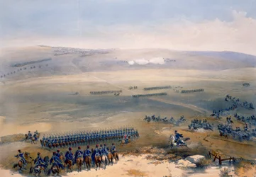 Die Kavallerieaffäre der Höhen von Bulganak: die erste Kanone, Platte aus 