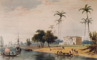 Im Gartenhaus Reach, Kalkutta, um 1786-1791, 1935