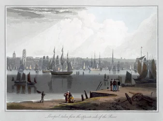 Liverpool, von der gegenüberliegenden Seite des Flusses, 1815
